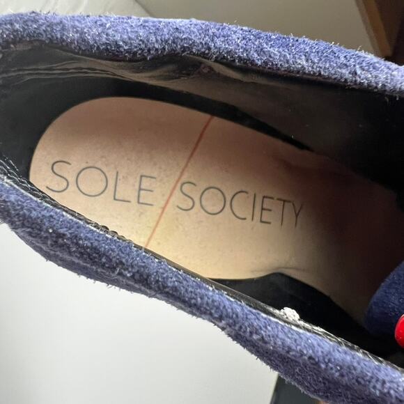 Sole Society blue suede lace up bootie Size 9 - Picture 3 of 10